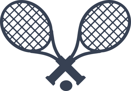 Tennis Raquets and Ball Sticker